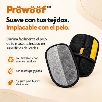 PROWOOF™ UNA PASADA Y PELOS FUERA. GUANTE ELECTROESTÁTICO PARA PERROS Y GATOS.