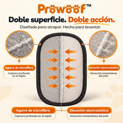 PROWOOF™ UNA PASADA Y PELOS FUERA. GUANTE ELECTROESTÁTICO PARA PERROS Y GATOS.